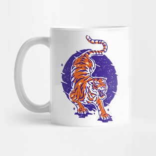 Vintage Japanese Illustration of a Tiger // Purple and Orange Tiger Mug